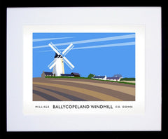 Co Down - Ballycopeland Windmill Frame Black 40x30 With Mount