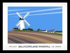 Co Down - Ballycopeland Windmill Frame Black 40x30 No Mount