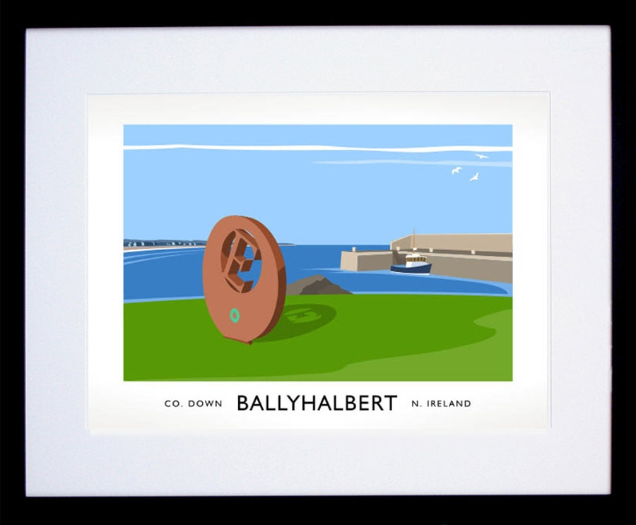 Co Down - Ballyhalbert Frame Black 40x30 With Mount