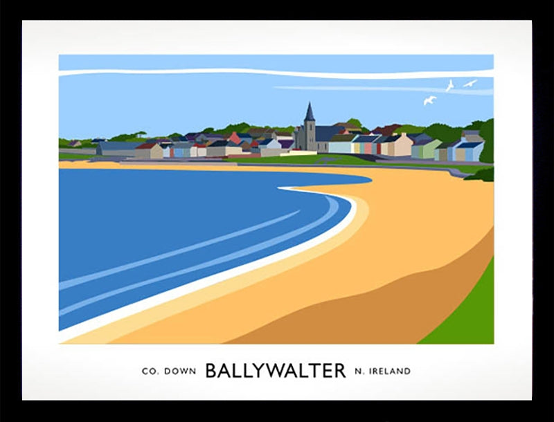 Co Down - Ballywalter Frame Black 40x30 No Mount