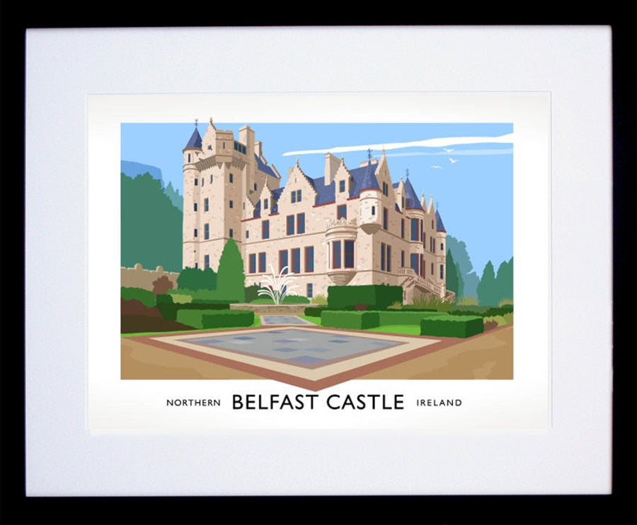 Belfast - Castle Frame Black 40x30 withmount