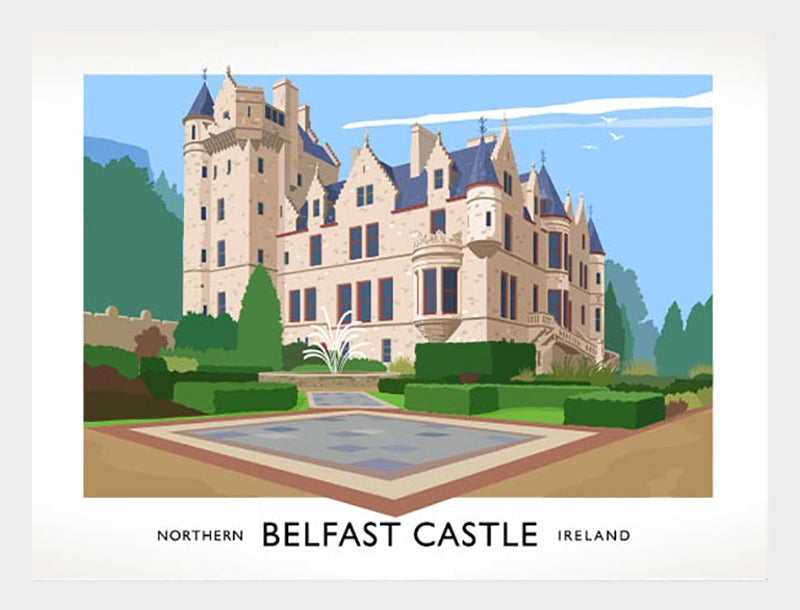 Belfast - Castle Frame White 40x30 No Mount