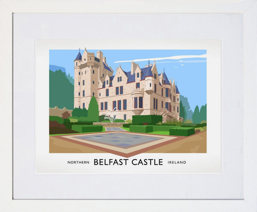 Belfast - Castle Frame White 40x30 With Mount