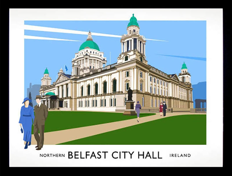 Belfast - City Hall Frame Black 70x50