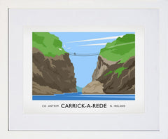 Co Antrim - Carrick A Rede Frame White 40x30 With Mount