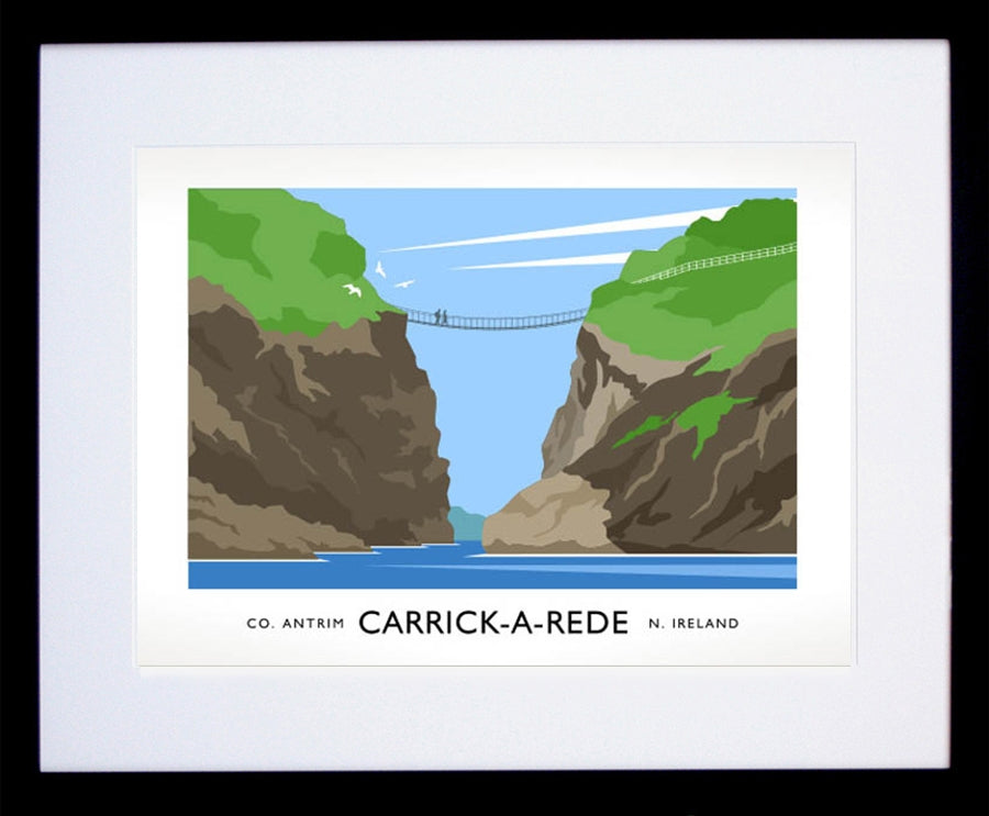 Co Antrim - Carrick A Rede Frame Black 40x30 withmount