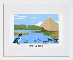 Co Down - Castle Espie Frame White 40x30 With Mount