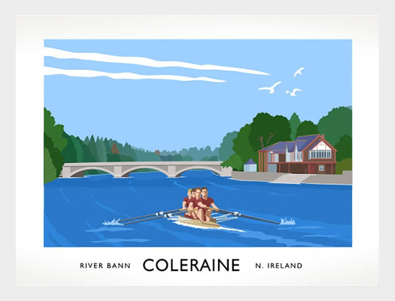 Co Derry - Coleraine  Frame White 40x30 No Mount