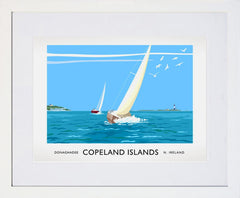 Co Down - Copeland Islands Frame White 40x30 With Mount