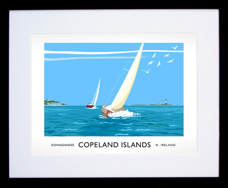 Co Down - Copeland Islands Frame Black 40x30 With Mount
