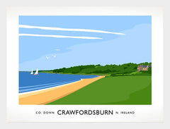 Co Down - Crawfordsburn Frame White 70x50