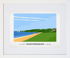 Co Down - Crawfordsburn Frame White 40x30 With Mount