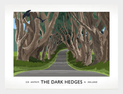 Co Antrim - The Dark Hedges Frame White 40x30 No Mount