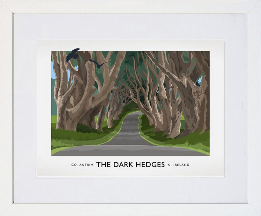Co Antrim - The Dark Hedges Frame White 40x30 With Mount