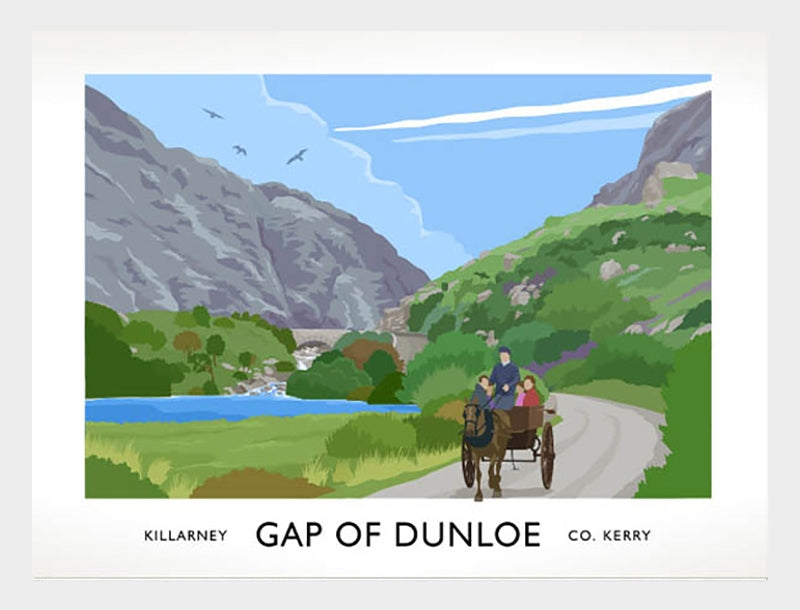 Co Kerry - Gap of Dunloe Frame White 70x50