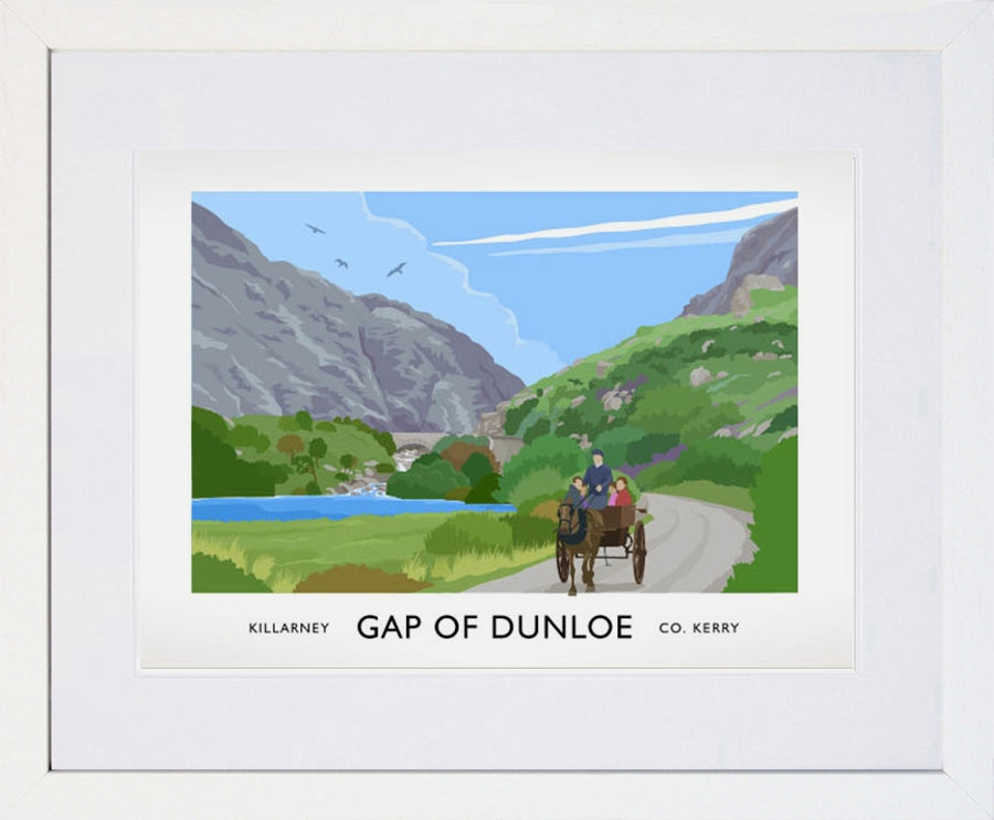 Co Kerry - Gap of Dunloe Frame White 40x30 With Mount