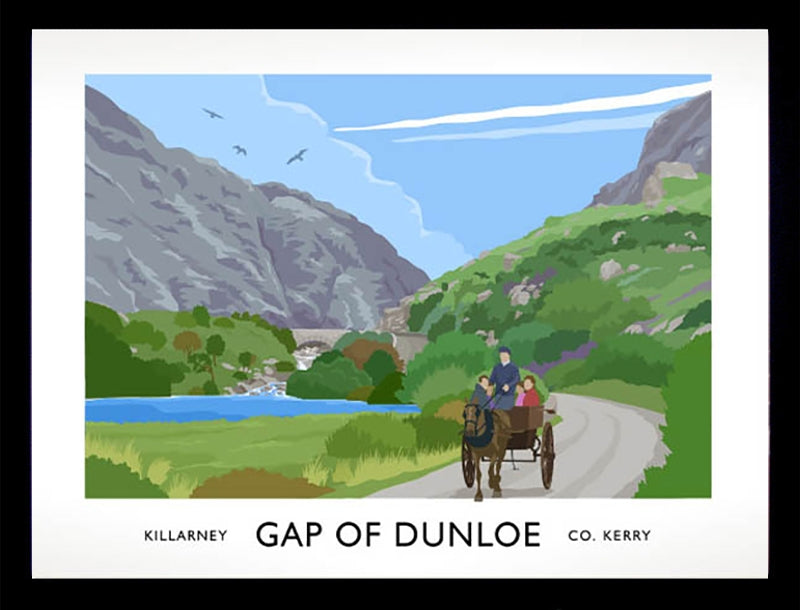Co Kerry - Gap of Dunloe Frame Black 70x50