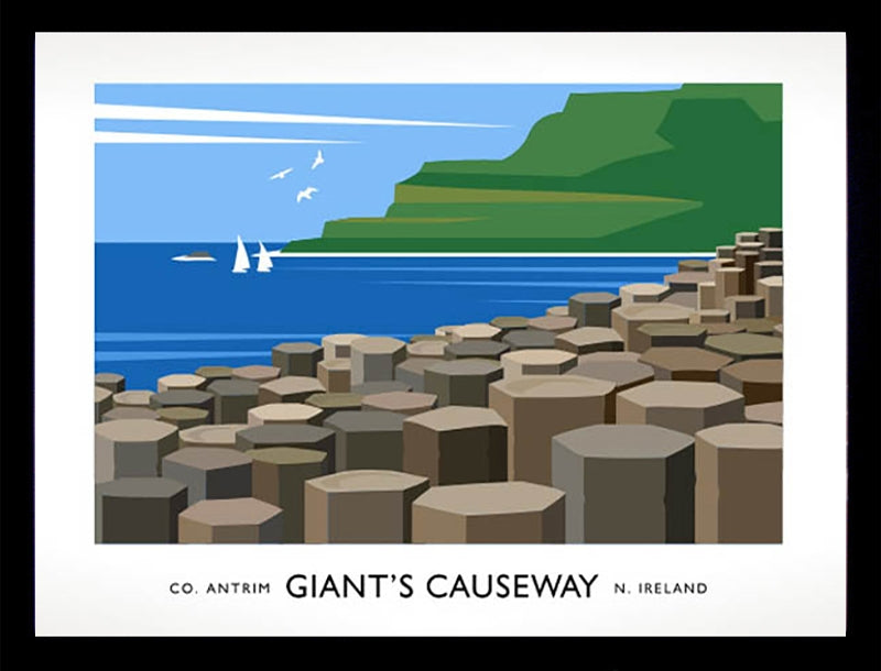 Co Antrim - Giant's Causeway Frame Black 40x30_nomount