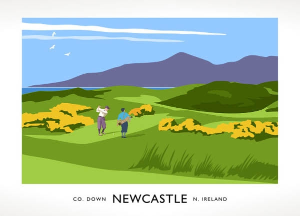 Sport - Golf at Royal County Down Unframed 40x30