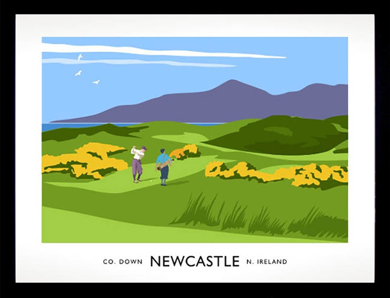 Sport - Golf at Royal County Down Frame Black 40x30 No Mount