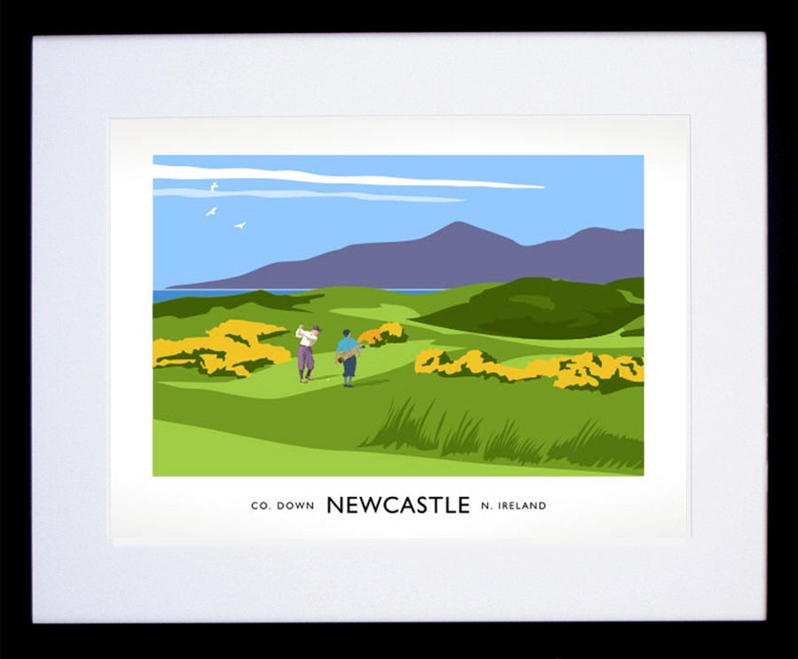 Sport - Golf at Royal County Down Frame Black 40x30 With Mount