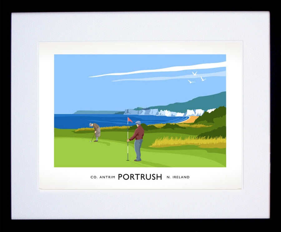 Sport - Golf at Royal Portrush Frame Black 40x30 With Mount