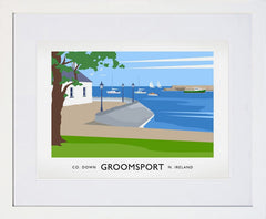 Co Down - Groomsport Frame White 40x30 With Mount