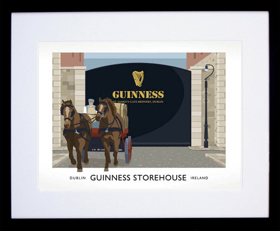 Dublin - Guinness Storehouse Frame Black 40x30 With Mount