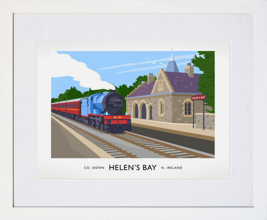 Co Down - Helen's Bay Frame White 40x30 With Mount
