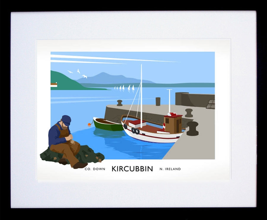 Co Down - Kircubbin Frame Black 40x30 With Mount