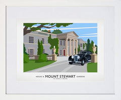 Co Down - Mount Stewart House Frame White 40x30 With Mount