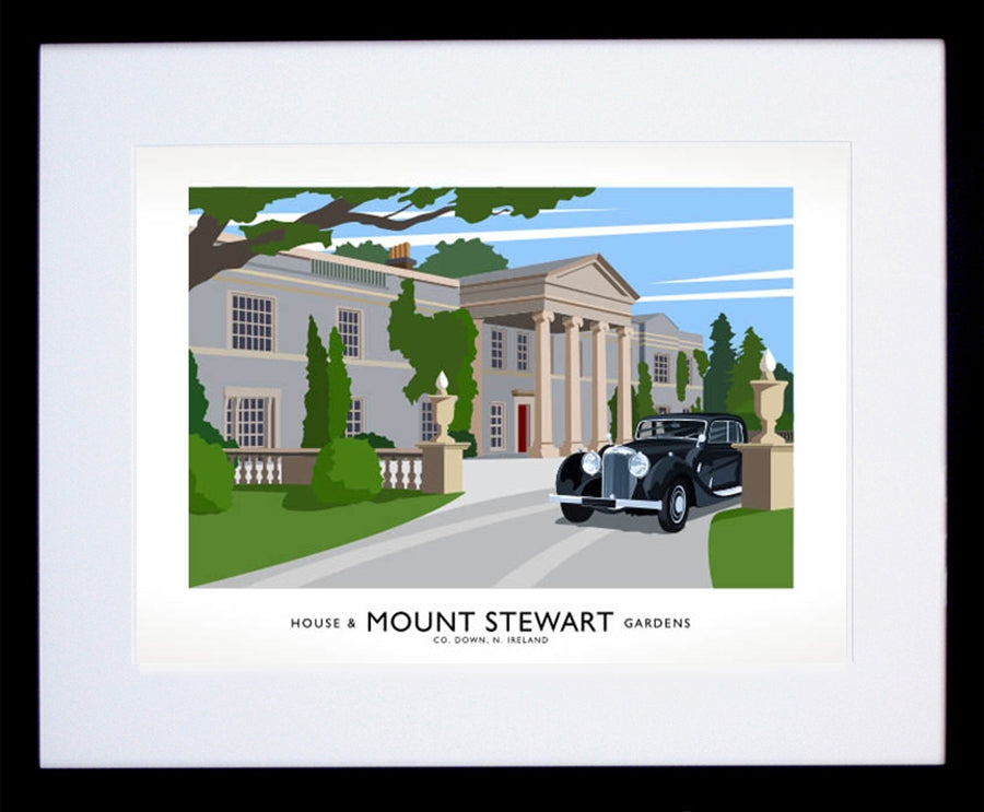 Co Down - Mount Stewart House Frame Black 40x30 With Mount