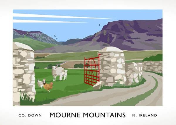 Co Down - Mourne Mountains  Unframed 70x50