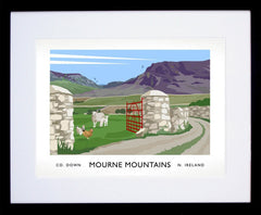 Co Down - Mourne Mountains  Frame Black 40x30 With Mount