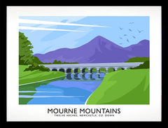 Co Down - Mourne Mountains Twelve Arches Frame Black 70x50