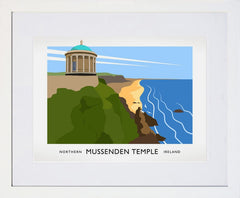 Co Derry - Mussenden Temple Frame White 40x30 With Mount