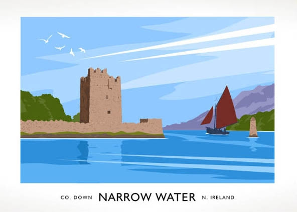 Co Down - Narrow Water Unframed 40x30