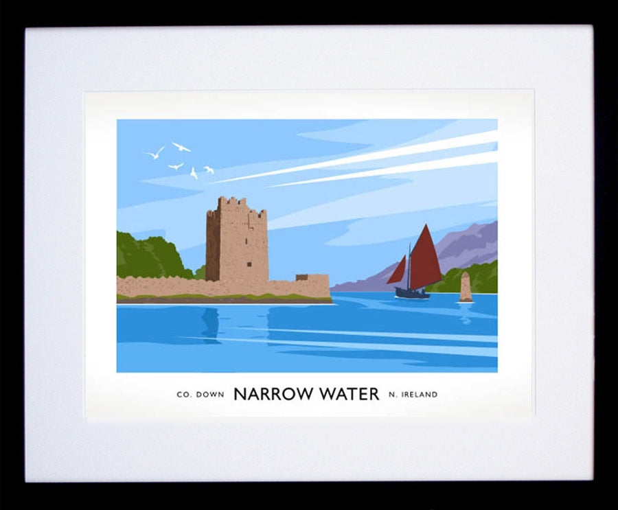 Co Down - Narrow Water Frame Black 40x30 With Mount