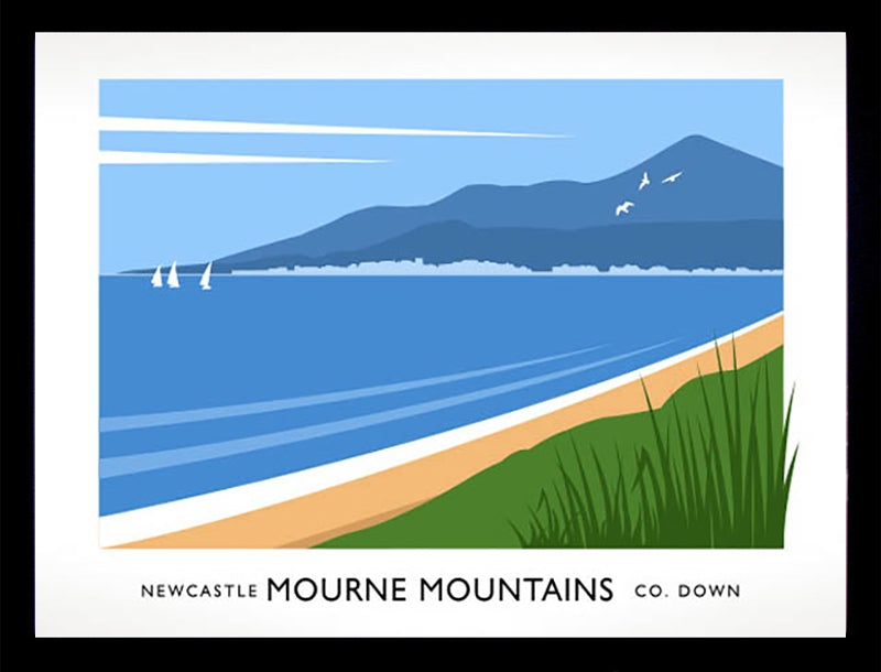 Co Down - Newcastle and Mournes Frame Black 70x50