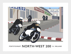 Sport - North West 200  Frame White 40x30 No Mount