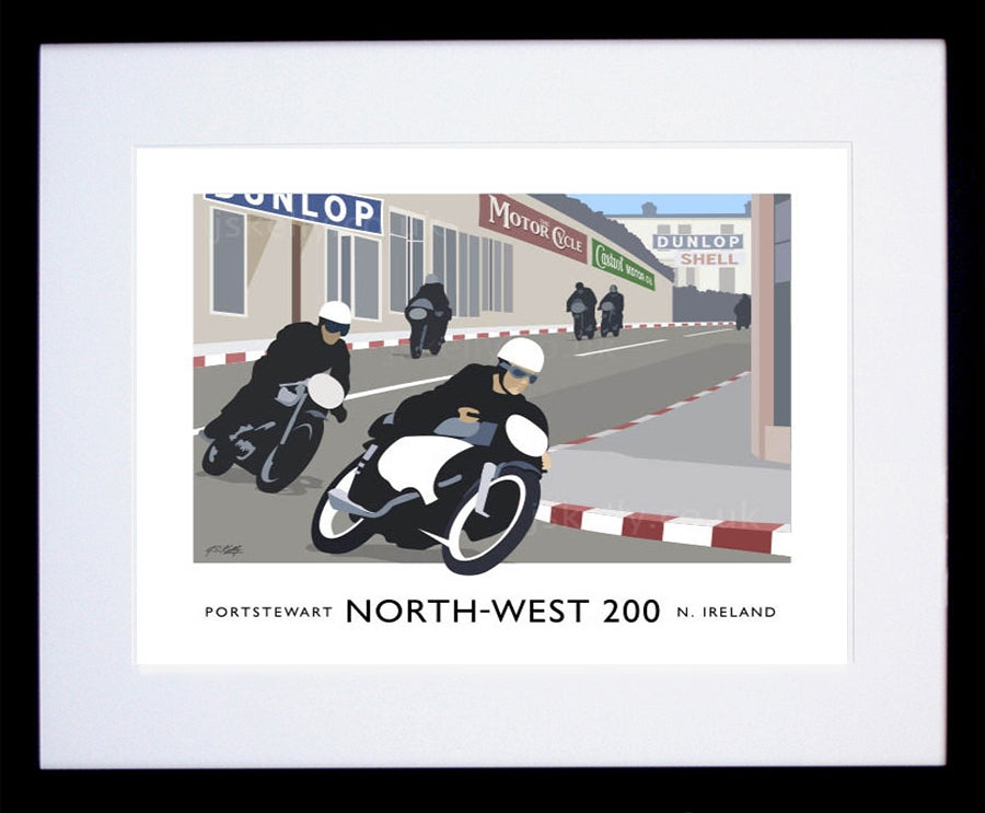 Sport - North West 200  Frame Black 40x30 With Mount