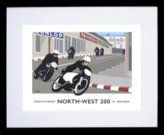 Sport - North West 200  Frame Black 40x30 With Mount