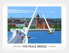 Co Derry - The Peace Bridge Frame White 40x30 No Mount