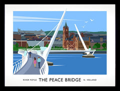 Co Derry - The Peace Bridge Frame Black 40x30 No Mount