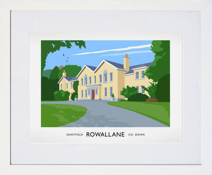 Co Down - Rowallane Frame White 40x30 With Mount