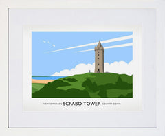 Co Down - Scrabo Tower-40 x 30-White Box Frame (With Mount)