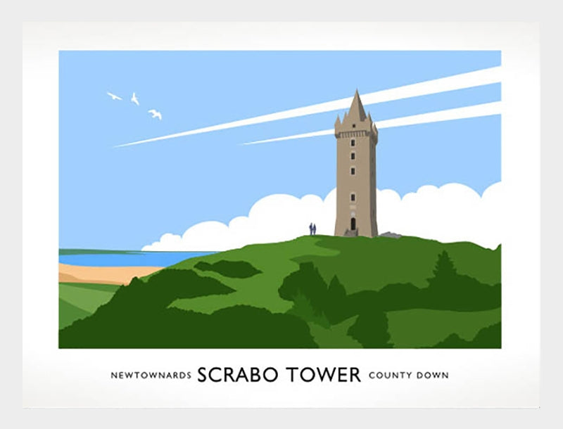 Co Down - Scrabo Tower-70 x 50-White Box Frame (No Mount)