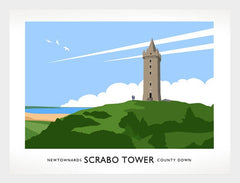 Co Down - Scrabo Tower-70 x 50-White Box Frame (No Mount)