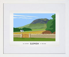 Co Antrim - Slemish Frame White 40x30 With Mount