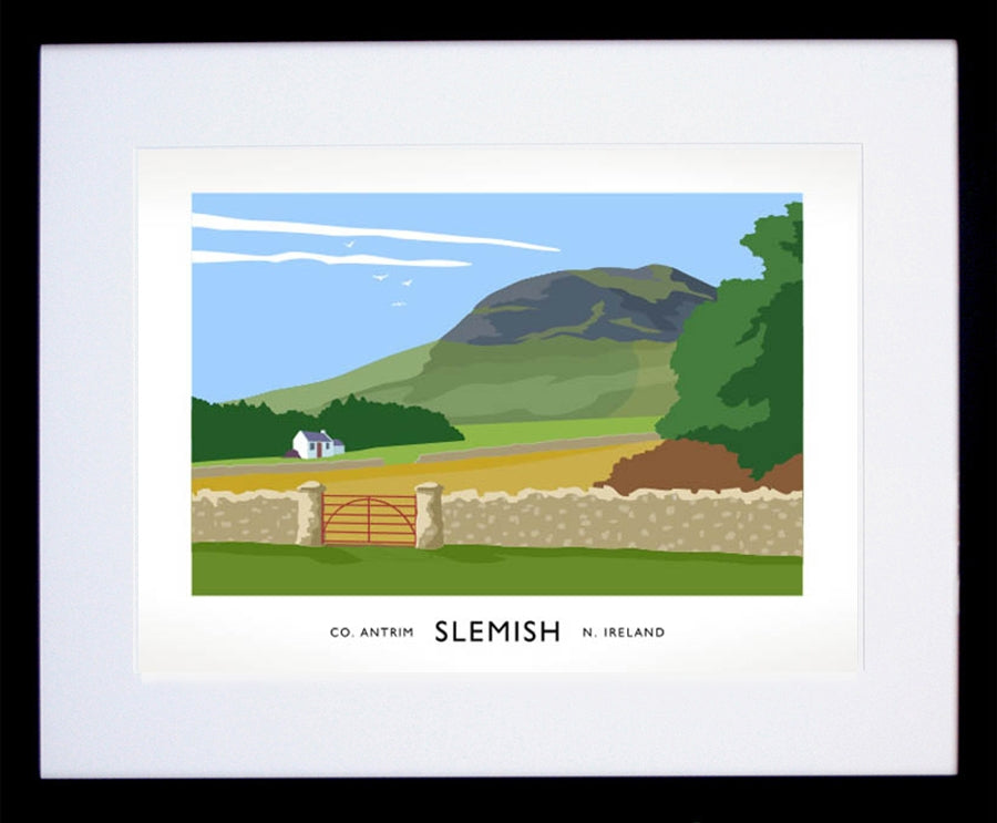 Co Antrim - Slemish Frame Black 40x30 withmount